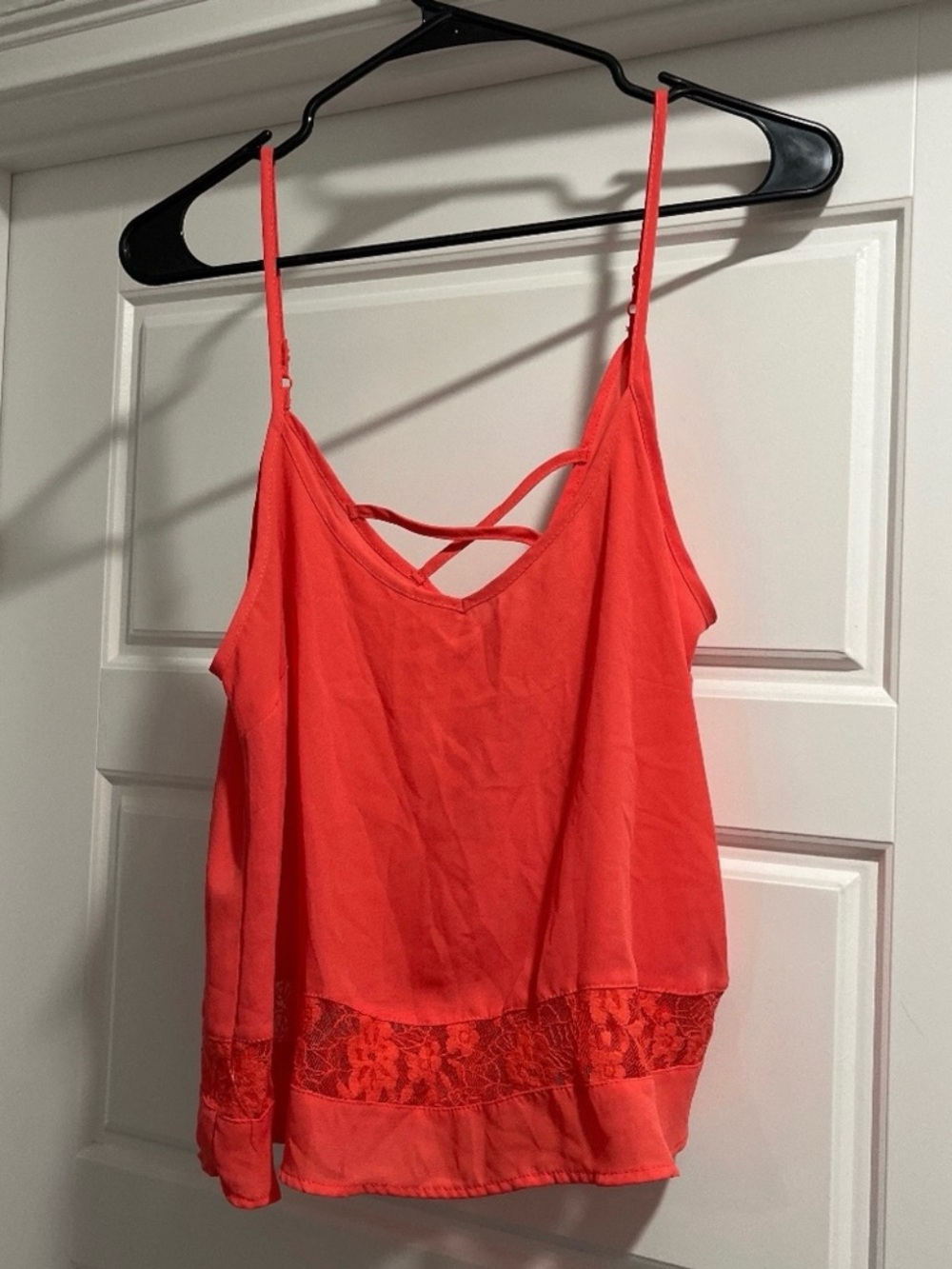 Coral Lace-Trim Cami Tank Top - Women's